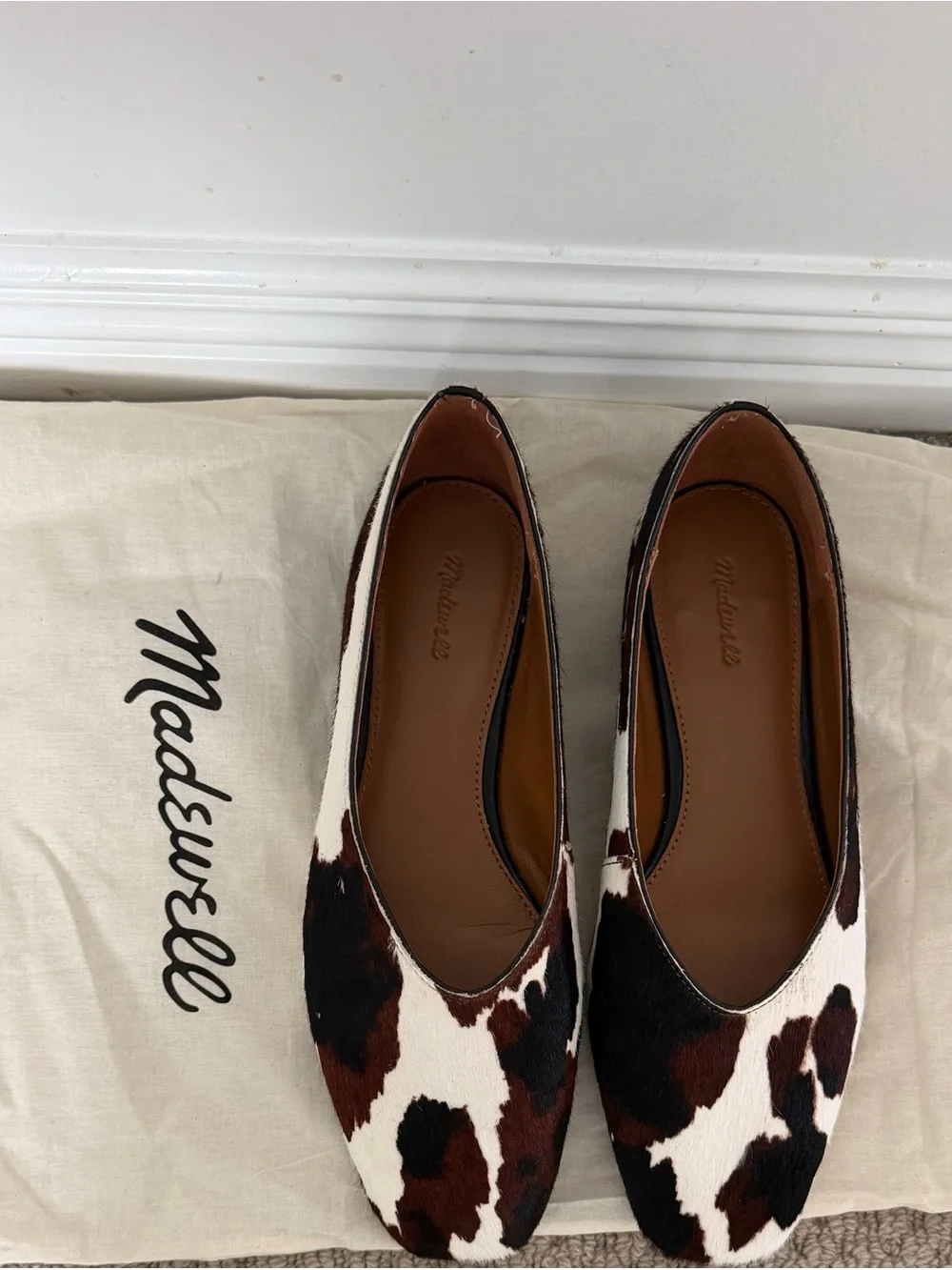 Madewell Mylie Ballet Flats in Brown, Black & White - Picture 2 of 6